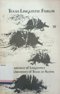 Texas Linguistic Forum 19