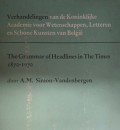 The grammar of headlines in the times 1870-1970