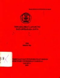 Tipe kalimat langsung dalam bahasa Jawa