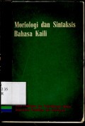 Morfologi dan sintaksis bahasa kaili