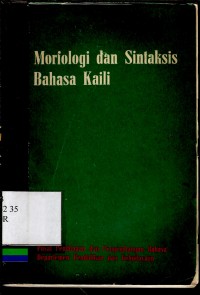 Morfologi dan sintaksis bahasa kaili