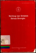 Morfologi dan sintaksis bahasa binongko
