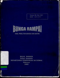 Bunga Rampai: Hasil Penelitian Bahasa dan Sastra Nomor 08, Mei 2005