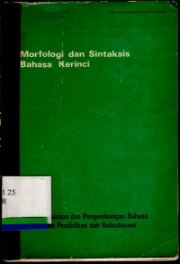 Morfologi dan sintaksis bahasa kerinci