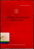Morfologi dan sintaksis bahasa sakai