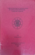 Variasi dialektal Bahasa Bali di daerah transmigrasi Lampung tengah