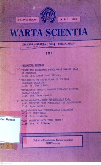 Warta scientia Th. XVII No. 45 Mei 1988
