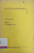 What is a linguistic fact ?