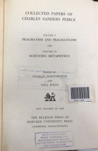 Collected papers of charles sanders peirce