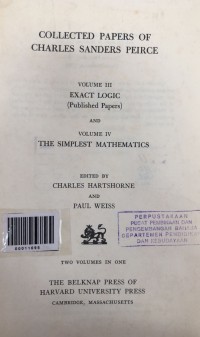 Collected papers of charles sanders peirce