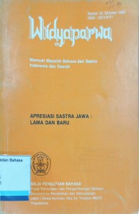 Widyaparwa : Apresiasi Sastra Jawa Lama dan Baru