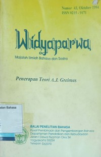 Widyaparwa Memuat Masalah Bahasa dan Sastra Indonesia dan Daerah : Struktur, Makna, Dan Pemakaian Bahasa Jawa