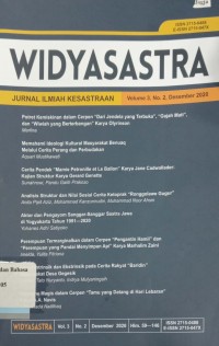 Widyasastra: Jurnal Ilmiah Kesusastraan Volume 3, Nomor 2, Desember 2020