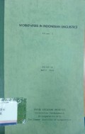 Workpapers in Indonesian Languages and Cultures Volume 1