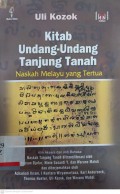 Kitab undang-undang tanjung tanah (Naskah melayu yang tertua)