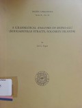 A grammatical analysis of mono-alu (bougainville straits, solomon islands)