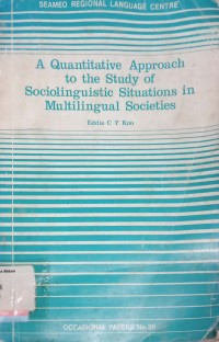 A quantitative approach to the study of sociolinguistic situations in multilingual societies