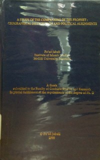 A Study of the Companions of the Prophet: Geographical Distribution and Political Alignments