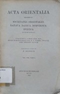 Acta orientalia ediderunt societates orientales batava danica norvegica svevica, Vol. XXI, Pars. 4