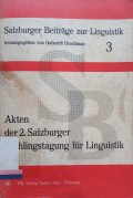 Akten der 2. salzburger fruhlingstagung fur linguistik 2