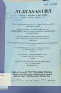 Alayasastra: Jurnal Ilmiah Kesusastraan, Volume 11, Nomor 2, November 2015