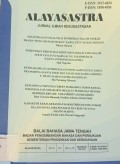 Alayasastra: Jurnal Ilmiah Kesusastraan, Volume 15, Nomor 1, Mei 2019