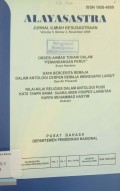 Alayasastra: Jurnal Ilmiah Kesusastraan, Volume 5, Nomor 2, November 2009