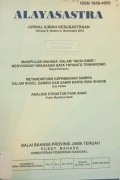 Alayasastra: Jurnal Ilmiah Kesusastraan, Volume 6, Nomor 2, November 2010