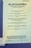 Alayasastra: Jurnal Ilmiah Kesusastraan, Volume 8, Nomor 1, Mei 2012