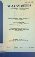 Alayasastra: Jurnal Ilmiah Kesusastraan, Volume 5, Nomor 1, Mei 2009