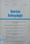American anthropologist Vol. 88 Number 1 1986