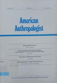 American anthropologist Vol. 87 Number 2 1985