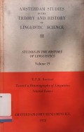 Toward a Historiography of Linguistics Selected Essays