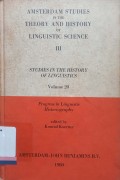 Progress In Linguistic Historiography