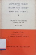 Studies in the history of linguistics volume 13
