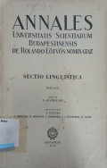 Annales: Sectio Linguistica Tomus X