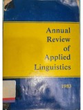 Annual Review of Applied Linguistics