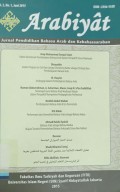Arabiyat: Jurnal Pendidikan dan Bahasa Arab dan Kebahasaan, Volume 2, No. 1, Juni 2015