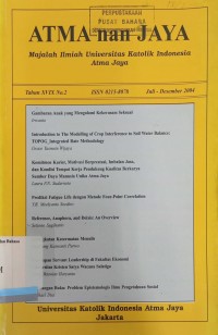 Atma nan Jaya Majalah Ilmiah Universitas Katolik Indonesia Atma Jaya: Tahun XVIX No.2