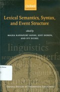 Lexical semantics, syntax, and event structure
