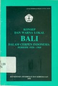 Konsep dan warna lokal bali dalam cerpen indonesia periode 1920-1960