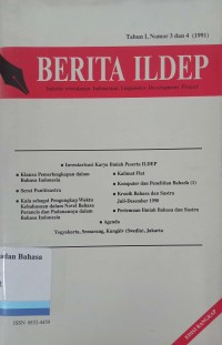 Berita Ildep: Buletin triwulan Indonesian Linguistics Development Project tahun I, nomor 3 & 4 (1991)