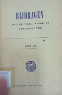 Bijdragen tot de Taal-, Land-en Volkenkunde Deel 129 1e aflevering