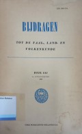 Bijdragen Tot De Taal-, Land- En Volkenkunde Deel 141 1e AFLEVERING