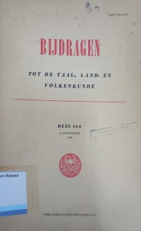 Bijdragen tot de Taal-, Land-en Volkenkunde Deel 144 4e aflevering