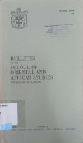Bulletin of the School of Oriental and African Studies Vol XLIII Part 2 1980