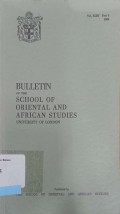 Bulletin of the School of Oriental and African Studies Vol XLIII Part 3 1980