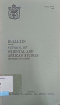 Bulletin of the School of Oriental and African Studies Vol XLV Part 1 1977