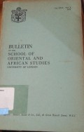 Bulletin of the School of Oriental and African Studies Vol XXXV Part 3 1972