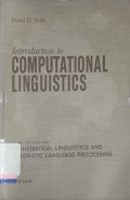 Introduction to Computational Linguistics